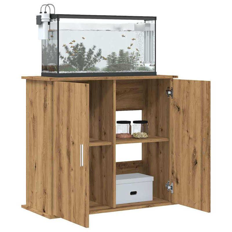 Support pour aquarium vidaXL, Vieux bois, 31,89 po x 14,17 po x 28,74 po