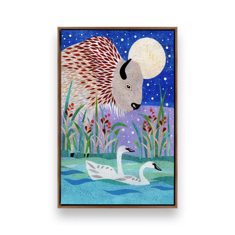 «Wilderness Collage VI» par Kim Conway, reproduction d'art sur toile, H 18 po x l 12 po, Brun