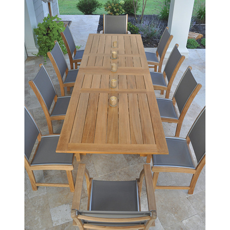 Hyannis Outdoor Teak Dining Table, 39.5" W x 118" L x 30" H