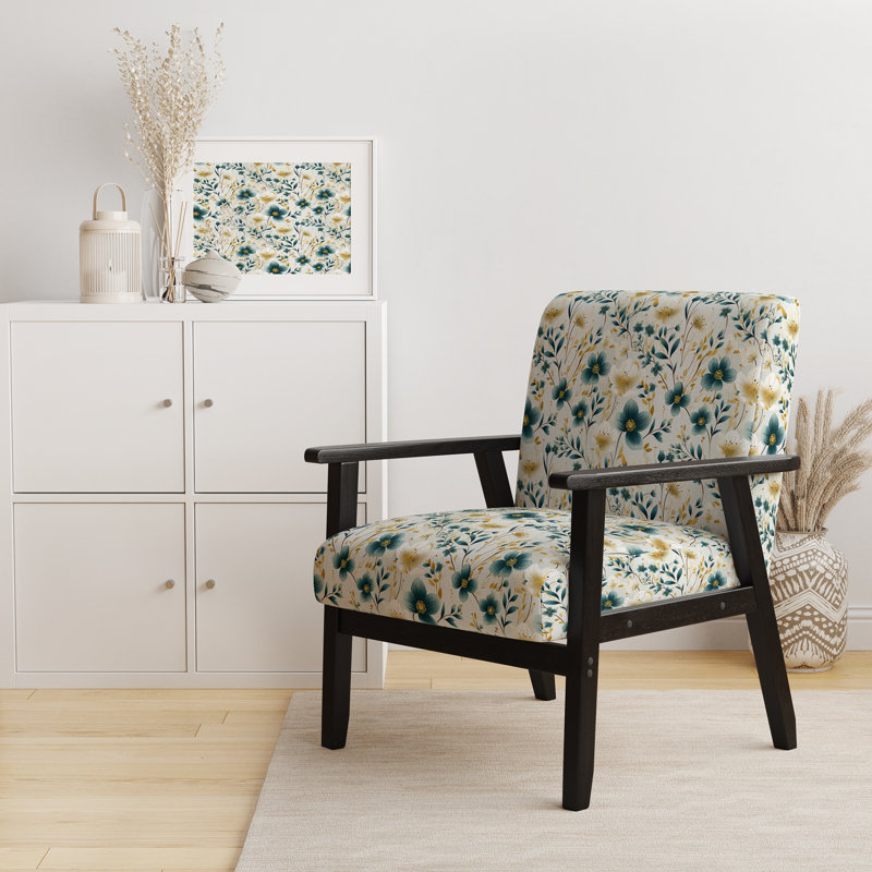Chaise d'appoint rembourrée Dreamy Garden Minimalist Flower