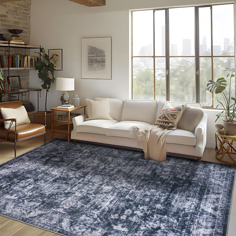 Straub Washable Rug Big Vintage Rug Traditional Mat Distressed Indoor Foldable Thin Rug Retro Accent Rug Floral Print Rug Non Slip Carpet Living Room Dining Room Office