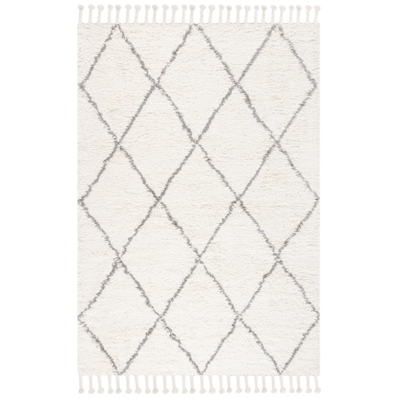 Powell Hand Woven Wool Geometric Rug, Rectangle 8' x 10'