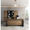 Ensemble de bureau de direction en L de 63 pouces avec table d'appoint, bureau industriel moderne en bois avec 3 tiroirs, gestion des câbles intégrée et prise de courant, finition en bois véritable, poste de travail réversible pour retour à la maison gauche / droite