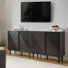 Armoire d'appoint 2 portes avec porte-bouteilles Ayden Mid-Century