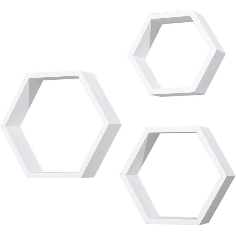 Ensemble de 3 tablettes murales Hexagon