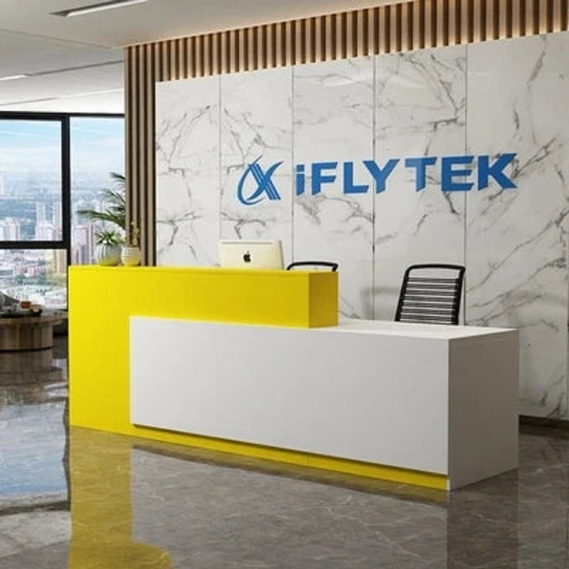 Cidera Executive Desk, White/Yellow