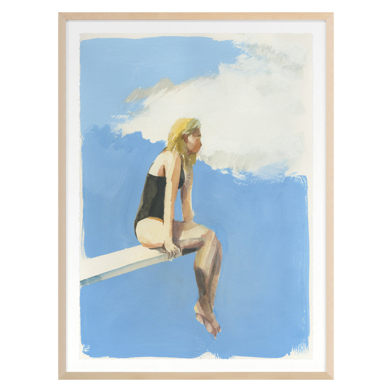 Float On 1 Print by PC Ngo, Maple Framed, 24" H x 18" W x 2" D