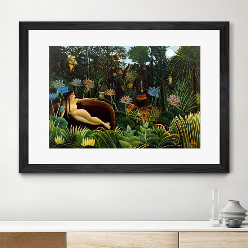 «The Dream, 1910» mat et cadre 24 po x 36 po, Noir