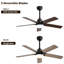 Ventilateur de plafond 42 pouces avec 5 lumières DEL et moteur à courant continu réversible-1752544414-1752544412