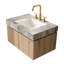 Armoire de salle de bain de luxe en bois naturel 30 po Luxury