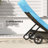 Patio Wicker Chaise Lounge Chair, Outdoor PE Rattan Sun Lounger With Adjustable Backrest And 2 Wheels, Sky Blue-1420570633-1420570634