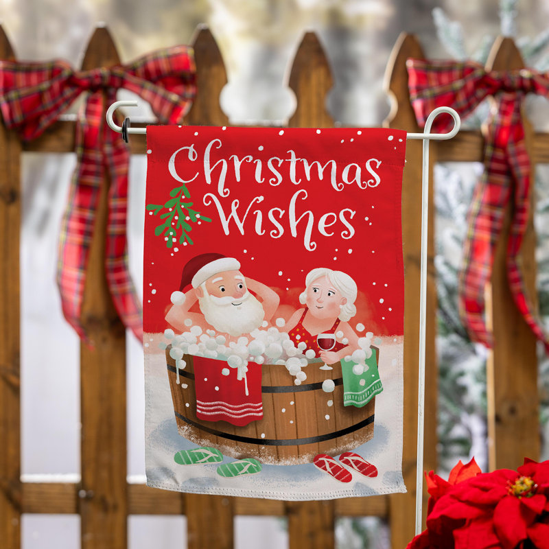 Drapeau de jardin Christmas Wishes