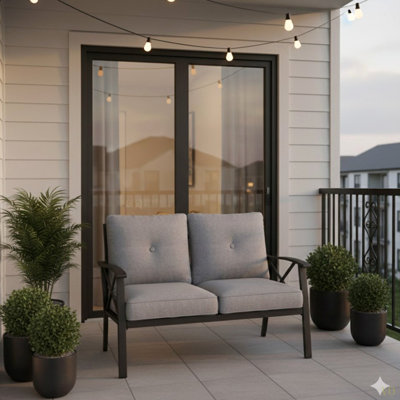 Canapé 48 po avec 2 sièges avec coussins et structure 48 po