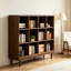 Bibliothèque standard moderne en bois massif noyer foncé-1686816255