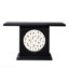 Console 56 po, noir moderne, accent doré pour l'entrée - noir / doré