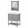 Keyunta Single Bathroom Vanity with Ceramic Top with Mirror