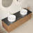 60" Wall Mounted Bathroom Vanity with Ceramic Sink