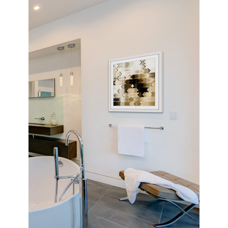 " Deaf Echo " by Marmont Hill, 24" H x 24" W x 1.5" D, White Framed