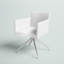 Chaise de réception en similicuir de 22 po avec structure en métal Brilon-1416983906