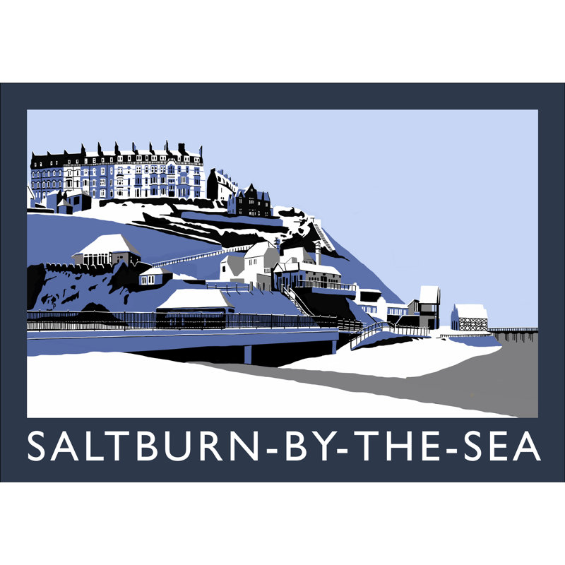 'Saltburn-by-the-sea in Snow' 1 Piece Wall Art, 40 cm H x 50 cm W x 1 cm D, No Frame