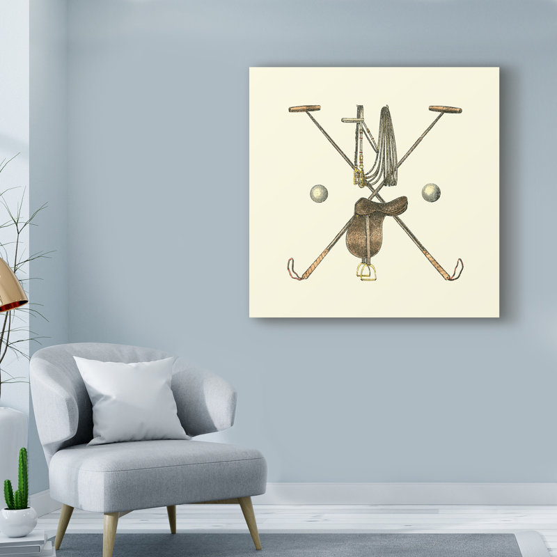 « polo selle », reproduction d’impression sur toile tendue, H 35 po x l 35 po x P 2 po