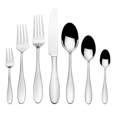 Hamilton 120-Piece 18/10 Stainless Steel Flatware Set, Service For 12