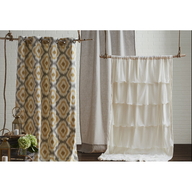 Semi Sheer Curtain, Brown