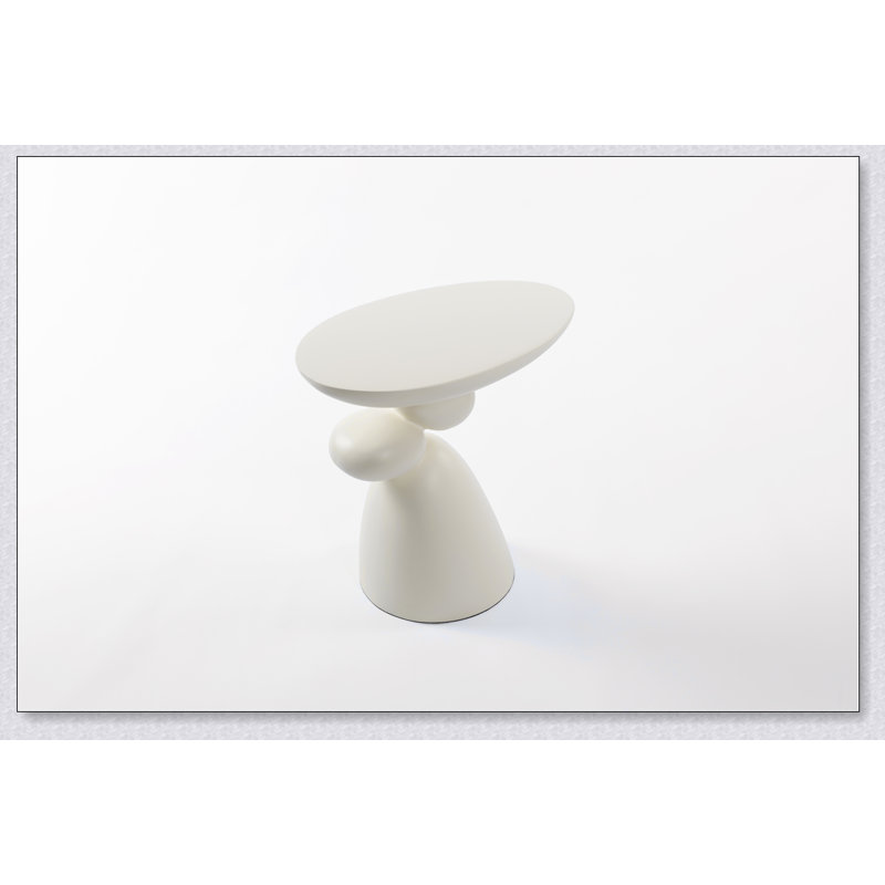 Table de bout Lucky Stone, table d'appoint en fibre de verre, table de coin minimaliste moderne pour des espaces de vie élégants