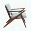 Chaise d'appoint Mid-Century moderne avec coussins moelleux