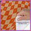 Orange Beige Checkered Duvet Covers-128741781