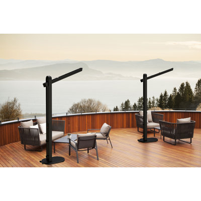 Chauffe-terrasse électrique 1500W avec bras pivotant