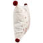 Coussin décoratif 16 po blanc et rouge