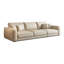 Canapé modulaire beige en cuir véritable