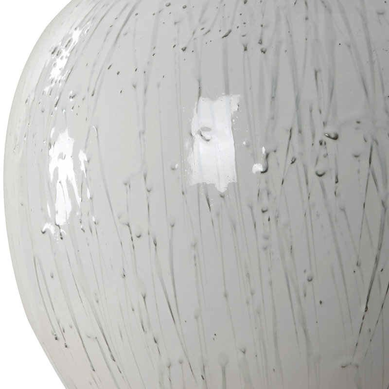 Lampe de table à glaçure blanche Latitude Run® Bragenham