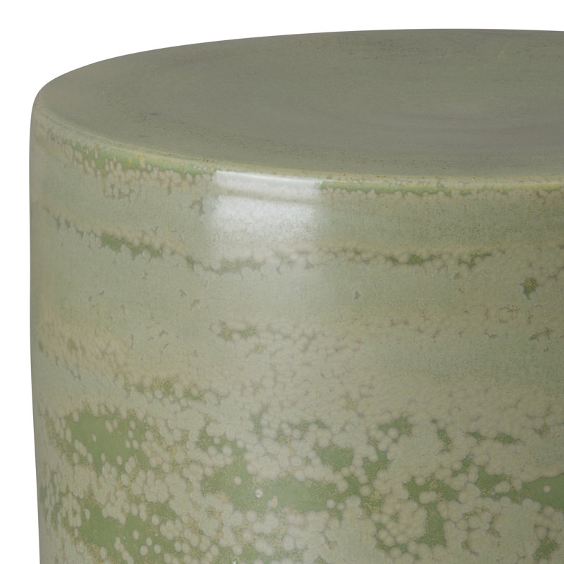 Tabouret d'appoint Moyrin, Vert moucheté
