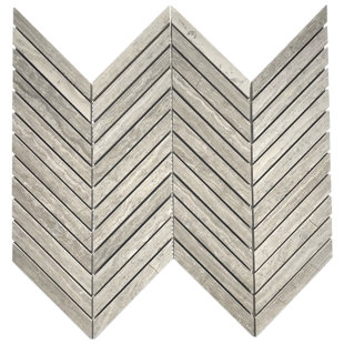Wooden Gray Cheveron 0.8x4.75 Honed Mosaic