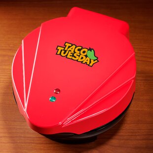 Taco Tuesday Deluxe 8-in. Electric Quesadilla Maker with Extra Stuffing  Latch