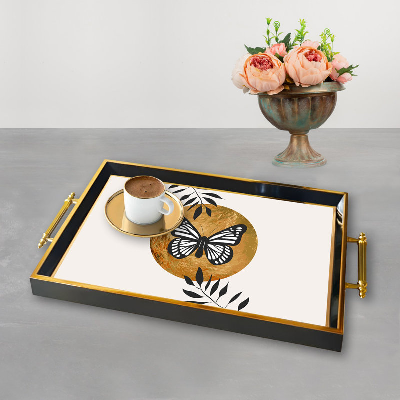 Elegant Glass Tray, 19.7 x 11.4 x 1.4 inches | 100% Durable Glass Construction | Easy to Clean with Damp Cloth | Ideal for Serving, Decorative Display, and Organizing | Stylish Addition to Home Décor