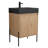 FINE FIXTURES Crownpoint 24" Floor-Standing Bathroom Vanity with Matte Black Sink in Bright Oak-1071019089-1071019094