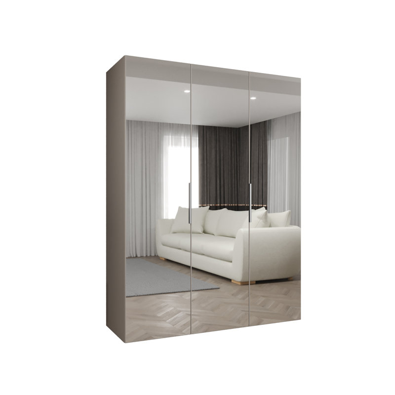 Manufactured Wood Wardrobe, cashmere + handles: cashmere