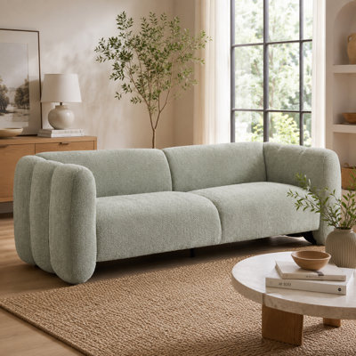 83 Inch Wave Design 3 Seater Sofa for Living Room and Bedroom