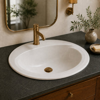 Rosalind 20.5'’ Drop-In Bathroom Sink in Fireclay