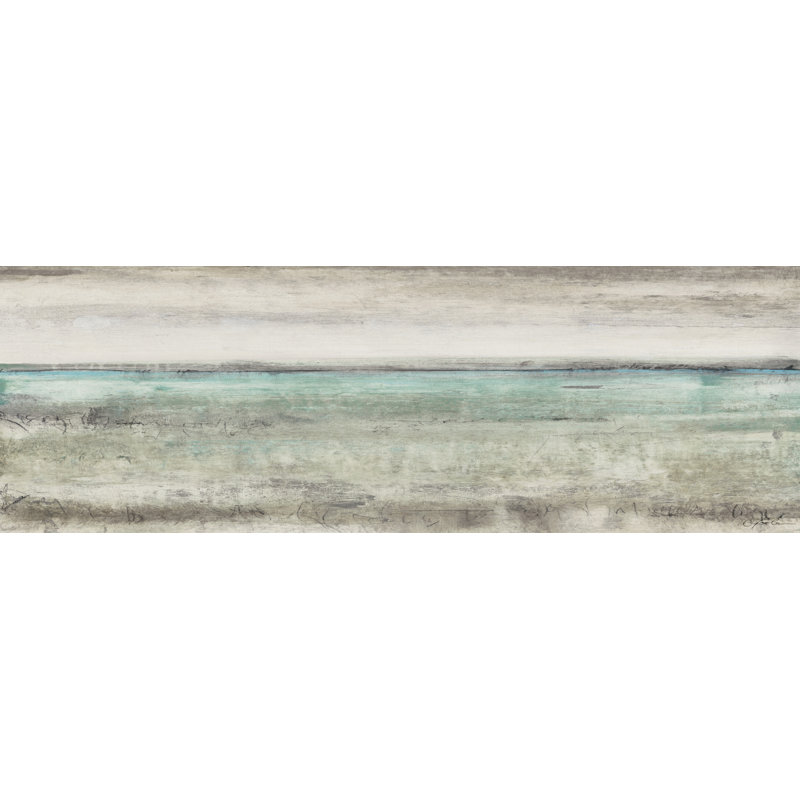 « aqua horizon iv », reproduction de peinture à l’acrylique sur toile tendue, H 15 po x l 15 po x P 1,5 po
