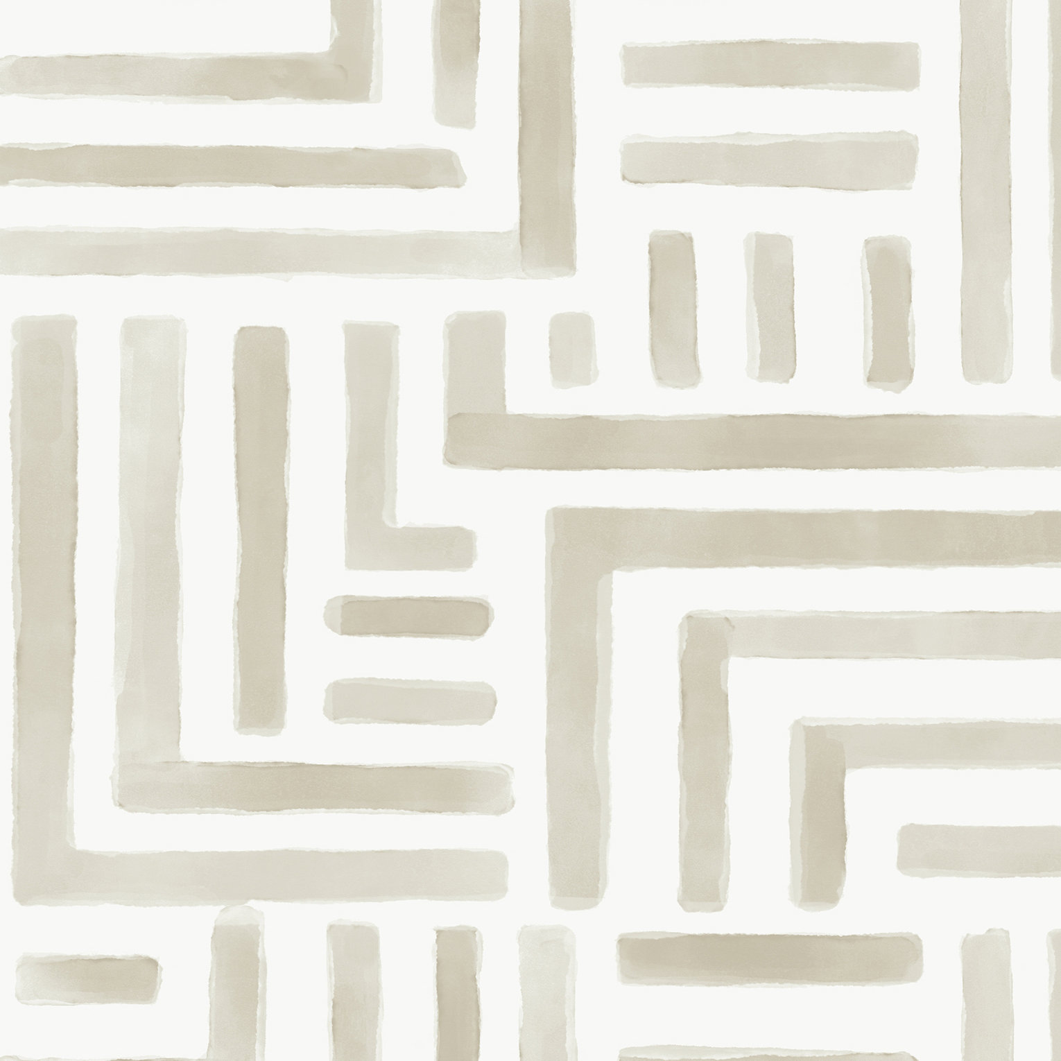 Unpasted Abstract Wallpaper, Beige
