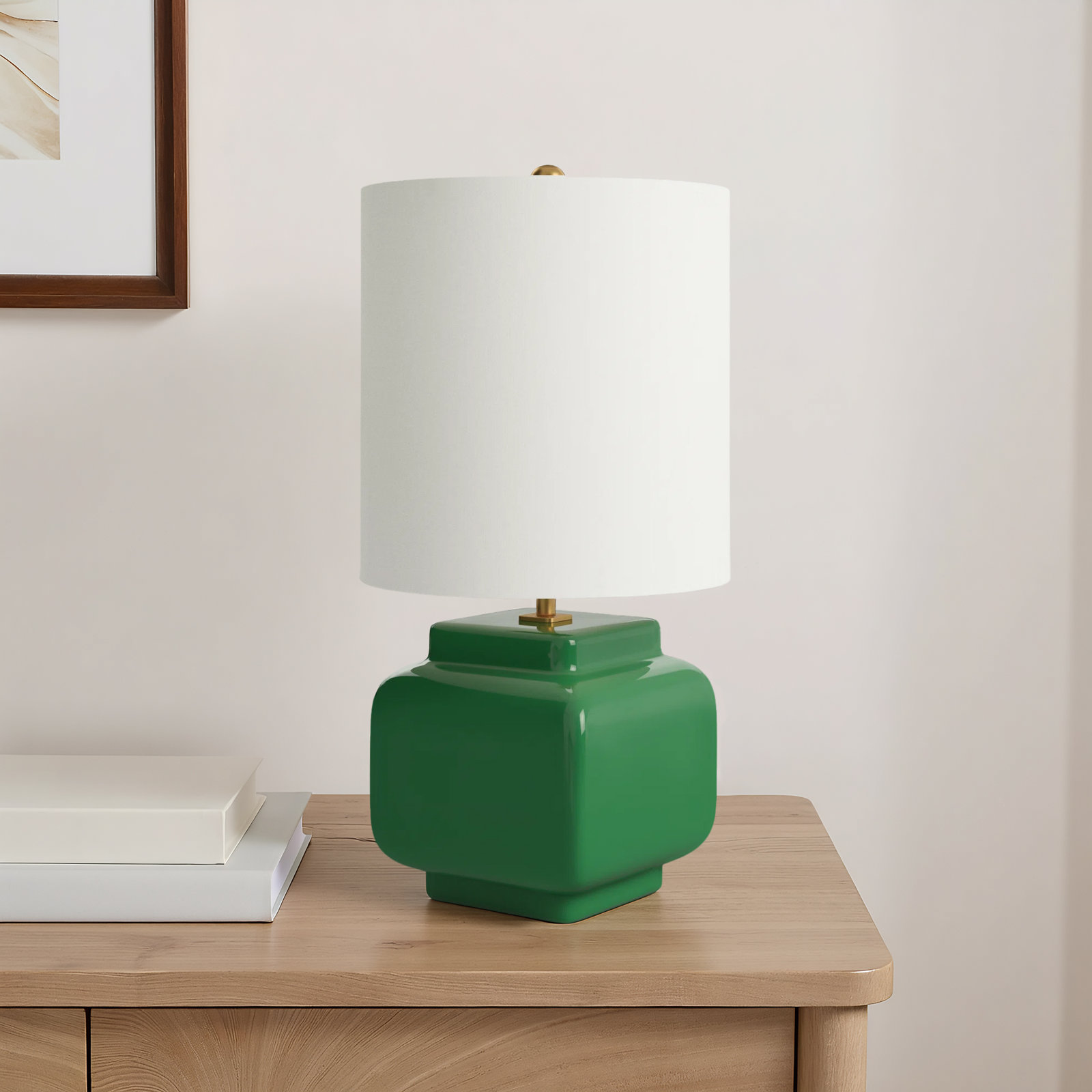 Ceramic Table Lamp, Green