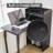 Foldable Computer Desk with Charging Station and Two-Tier Storage Shelf, 39.3 Inch Convertible Folding Writing Table Multi-Functional Space Saving Nightstand for Home Office Bedroom Dormitory Study Compact Workstation, White-1527387704