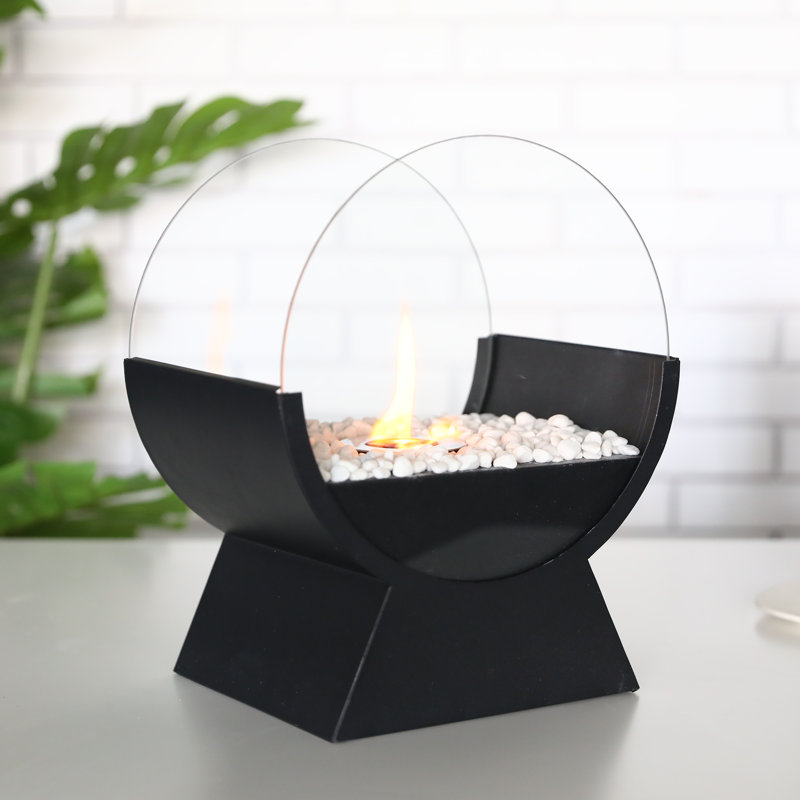 Audriauna Bio-Ethanol Outdoor Tabletop Fireplace with Flame Guard