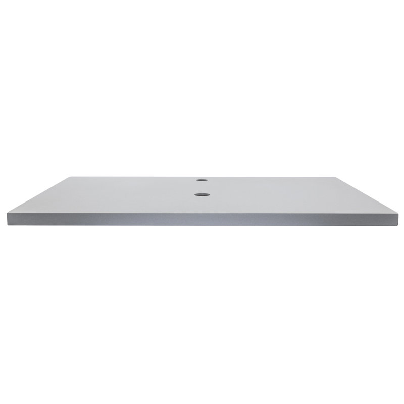 Plateau de meuble-lavabo simple en pierre 37 po Eden Terrazzo, Gris clair