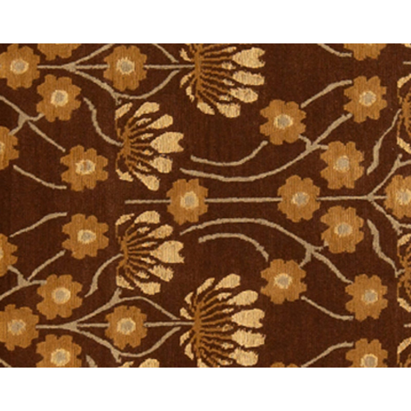 Hand Knotted Area Rug in Brown