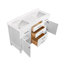 Armoire de salle de bain avec deux lavabos et sangles de rangement multifonctionnelles